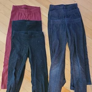 Cat & Jack Girl's Leggings in sz S 6 6X (lot of 6)